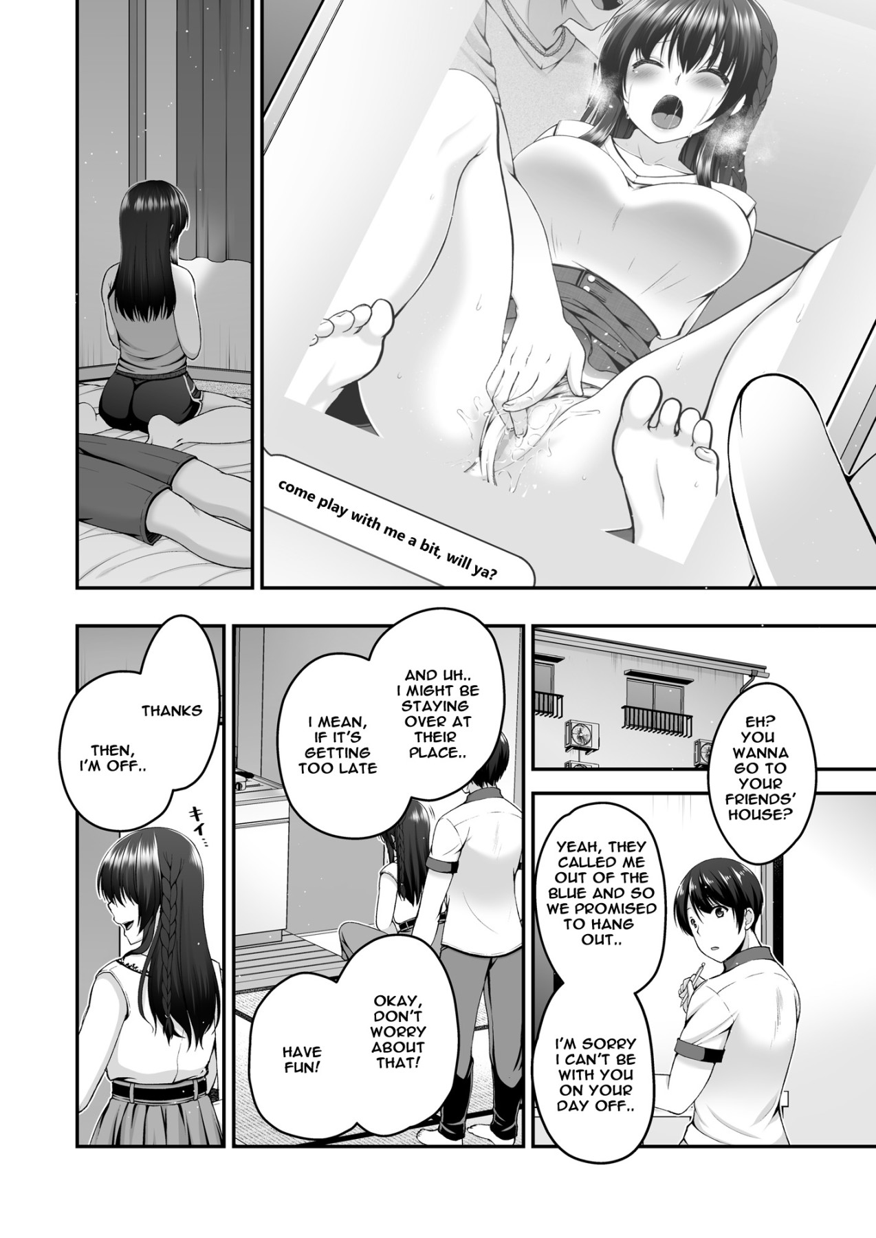 Hentai Manga Comic-I Can Hear My Girlfriend's Voice In The Other Room As She Cries Out From Doing NTR With Her Old Boyfriend-Read-13